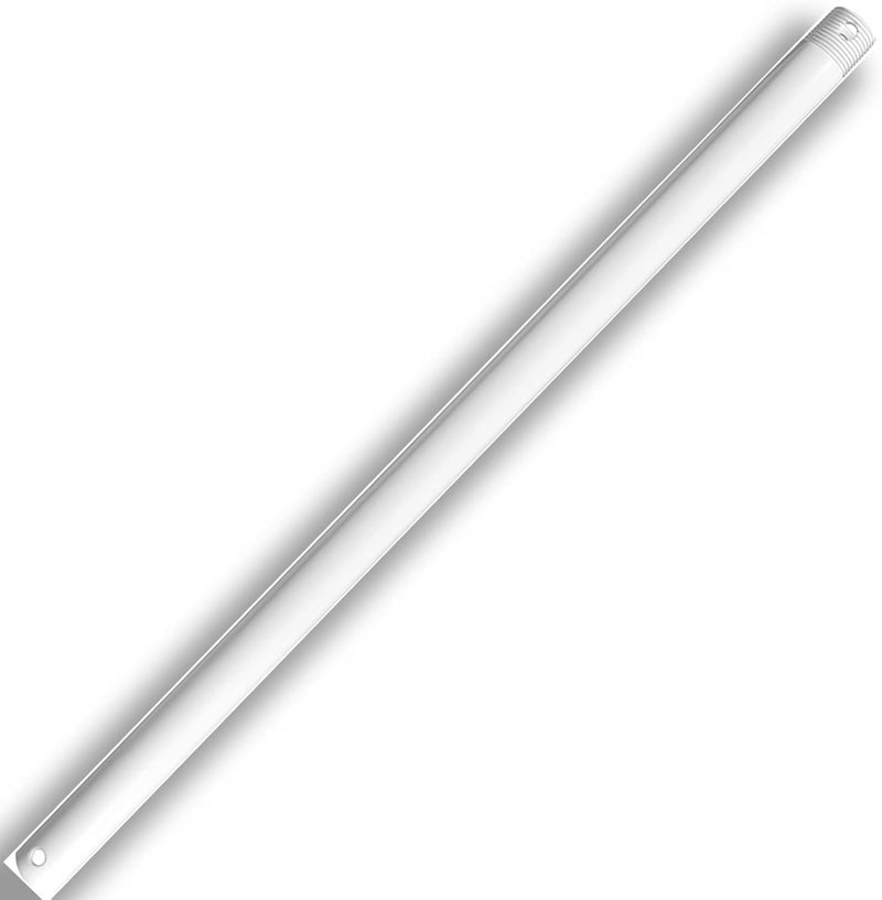 FEHEED 24 Inch Ceiling Fan Downrod Threaded, 1 Inch Outer Diameter Matte White Ceiling Fan Extension Rod (With Threads),Down Rods Compatible With Most Ceiling Fans,Easy Installation - Image 1